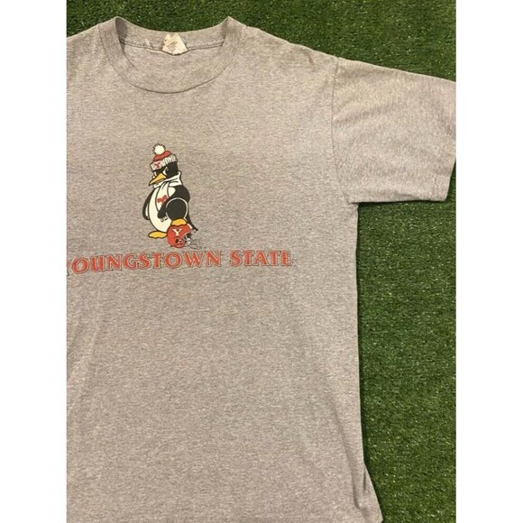 Youngstown State Penguins shirt mens small gray vintage Y2k football YSU 90s - Picture 5 of 11